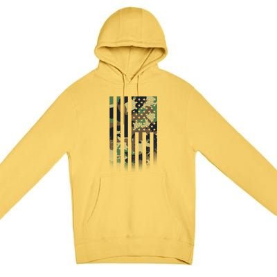 US flag military  Premium Pullover Hoodie