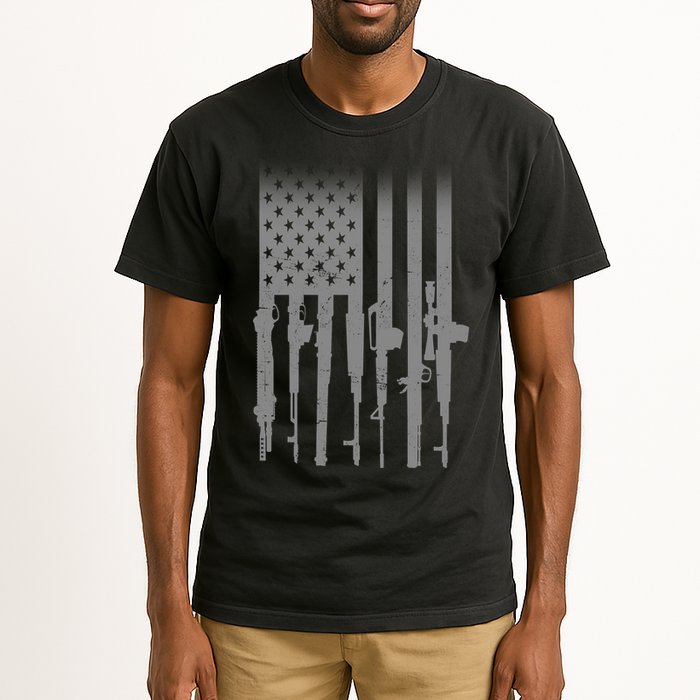 US Gun Flag Tall T-Shirt
