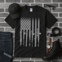 US Gun Flag Tall T-Shirt