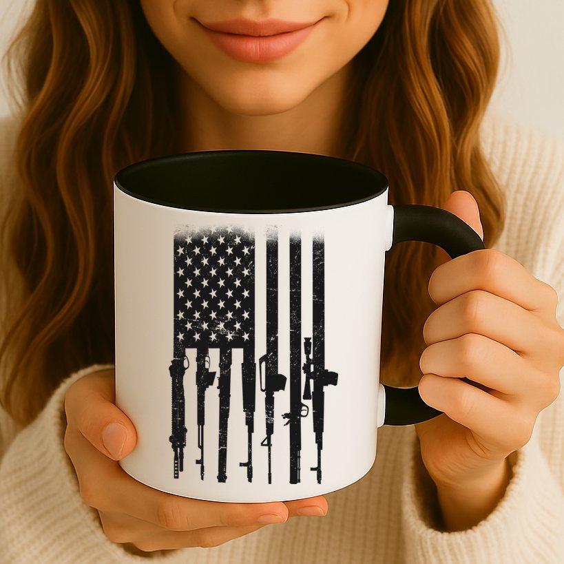 US Gun Flag Mug