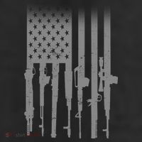 US Gun Flag 11oz C Handle Ceramic Mug