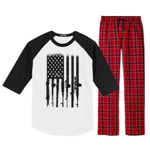 US Gun Flag Raglan Sleeve Pajama Set