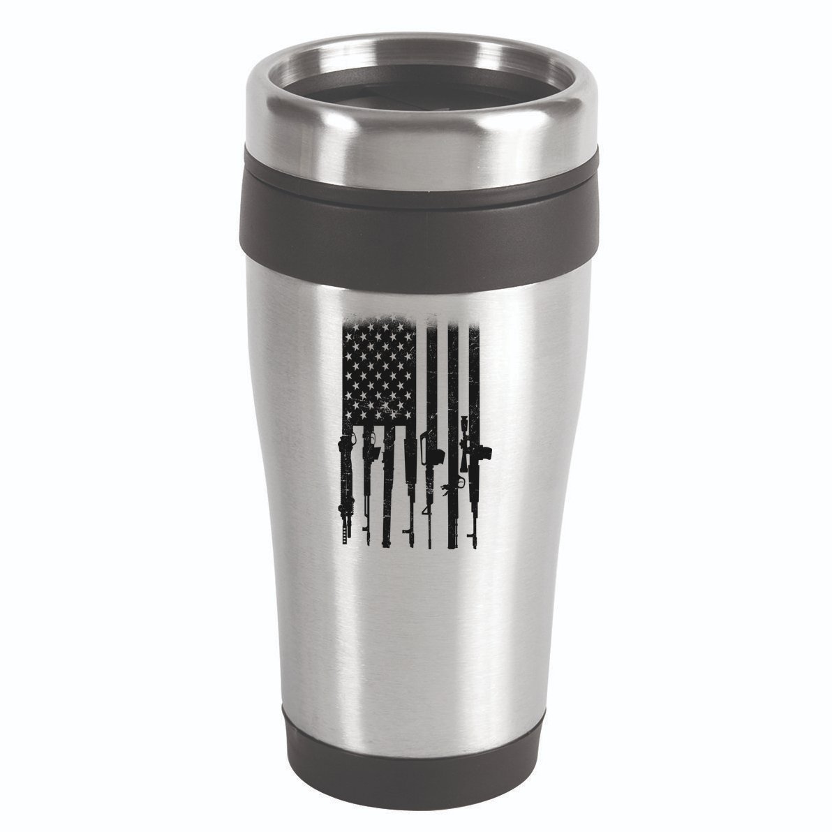 US Gun Flag 16oz Travel Tumbler