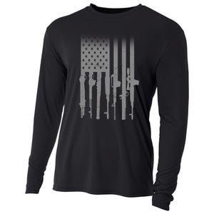 US Gun Flag Cooling Performance Long Sleeve Crew