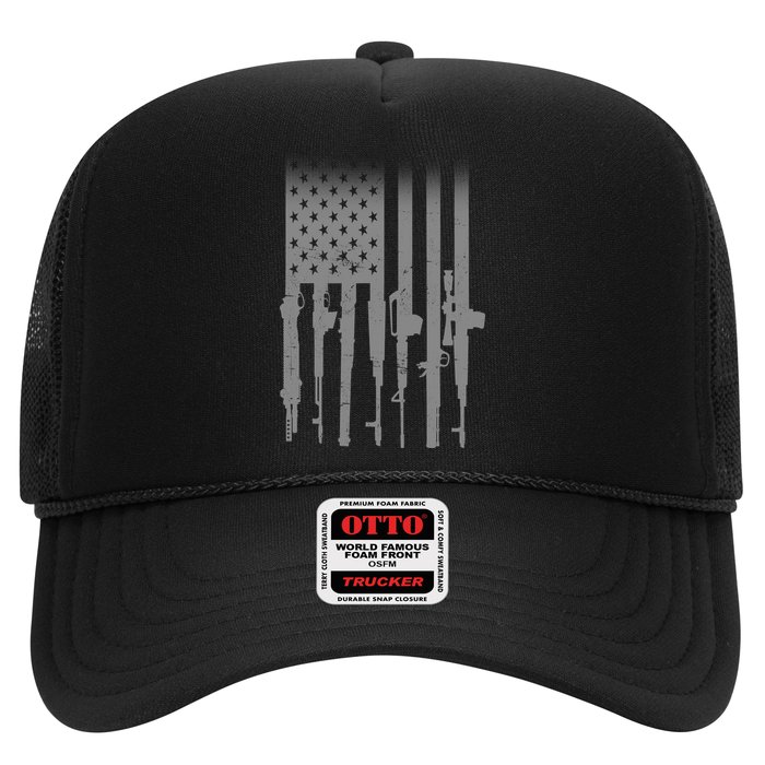 US Gun Flag Trucker Hat