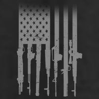 US Gun Flag Trucker Hat