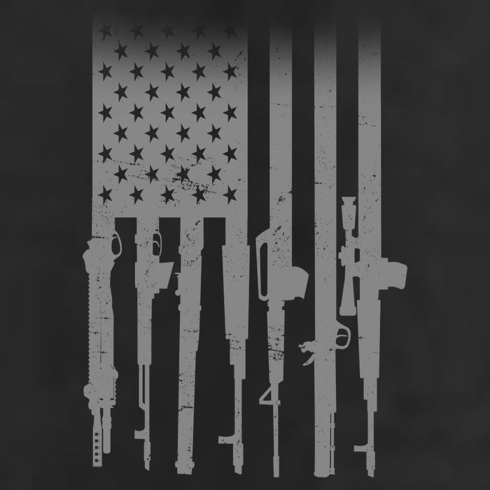 US Gun Flag Trucker Hat