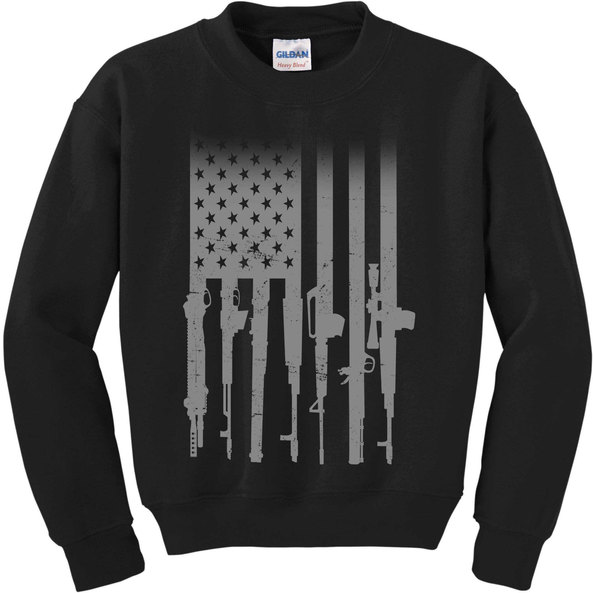 US Gun Flag Kids Sweatshirt