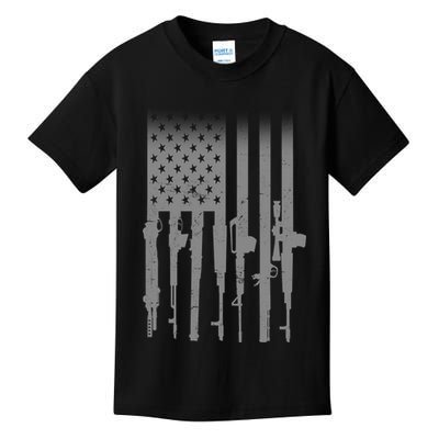 US Gun Flag Kids T-Shirt