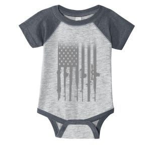 US Gun Flag Infant Baby Jersey Bodysuit