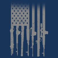 US Gun Flag Infant Baby Jersey Bodysuit