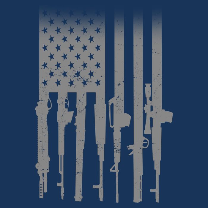 US Gun Flag Infant Baby Jersey Bodysuit