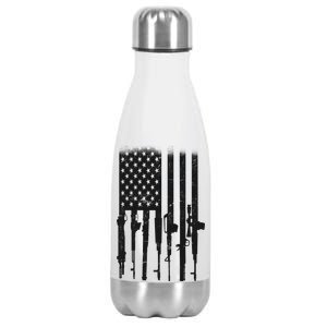 US Gun Flag Stainless Steel Insulated Water Bottle