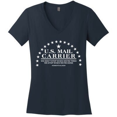 US Mail Carrier #Essential2020 Women's V-Neck T-Shirt
