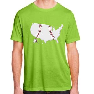 US Map American Baseball Adult ChromaSoft Performance T-Shirt