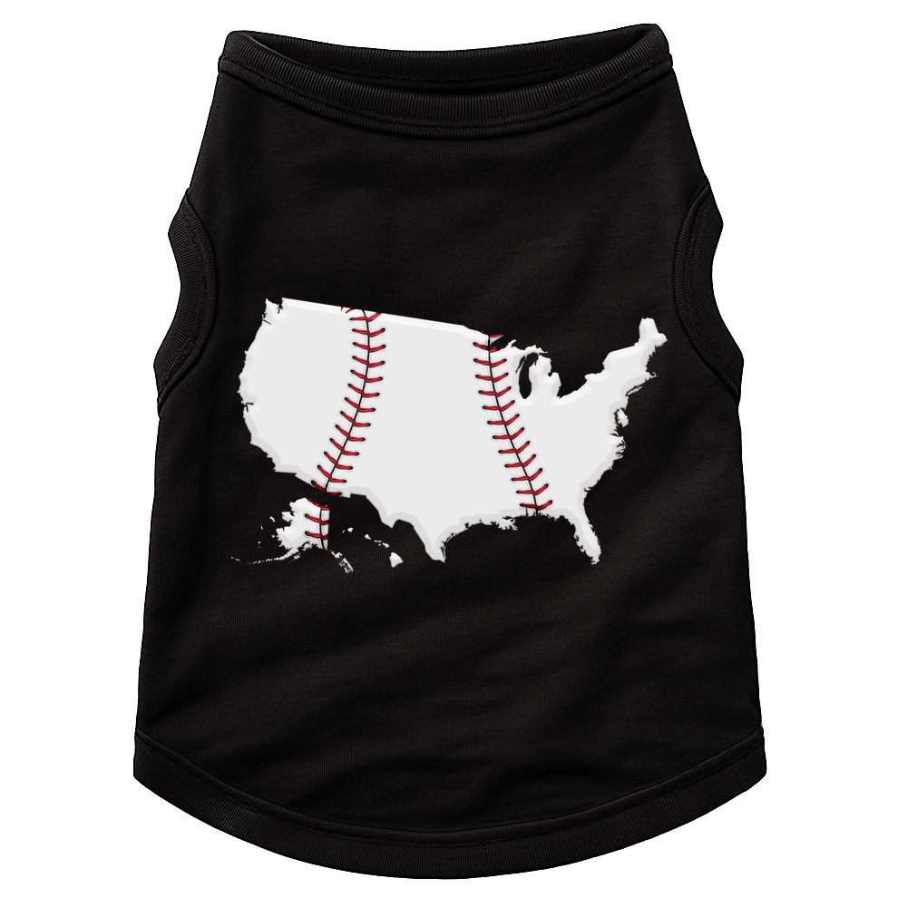 US Map American Baseball Doggie Tank