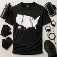 US Map American Baseball Performance Shirt