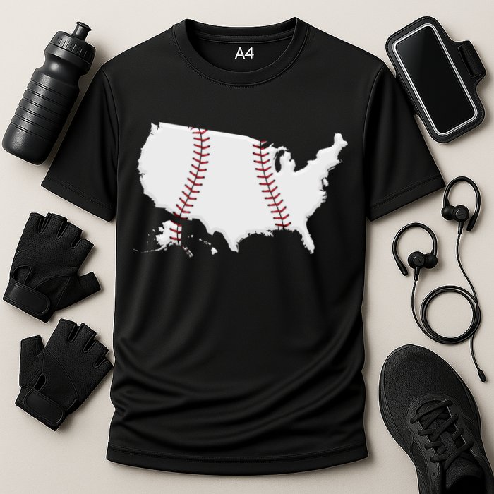 US Map American Baseball Performance Shirt