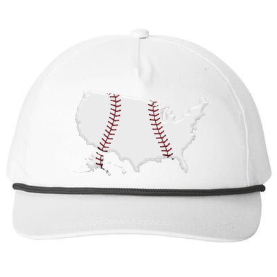 US Map American Baseball Snapback Five-Panel Rope Hat