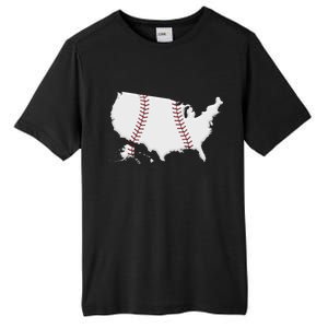 US Map American Baseball Tall Fusion ChromaSoft Performance T-Shirt