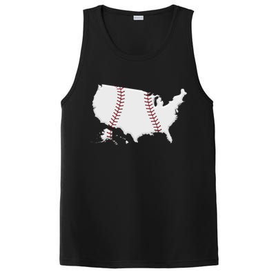 US Map American Baseball PosiCharge Competitor Tank