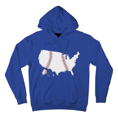 US Map American Baseball Hoodie