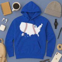 US Map American Baseball Hoodie