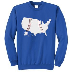 US Map American Baseball Sweatshirt