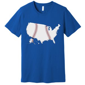 US Map American Baseball Premium T-Shirt