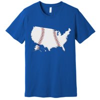 US Map American Baseball Premium T-Shirt