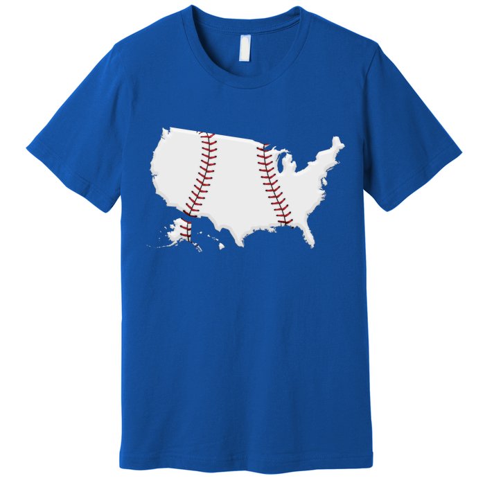 US Map American Baseball Premium T-Shirt