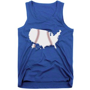 US Map American Baseball Tank Top