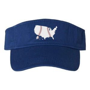 US Map American Baseball Valucap Bio-Washed Visor