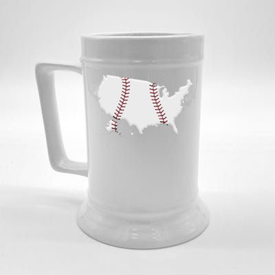 US Map American Baseball Beer Stein