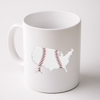 US Map American Baseball Coffee Mug