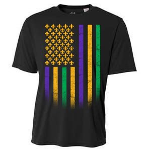 US Mardi Gras Flag Celebration Cooling Performance Crew T-Shirt