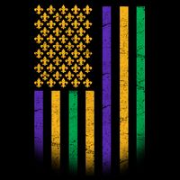 US Mardi Gras Flag Celebration Bucket Hat