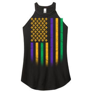 US Mardi Gras Flag Celebration Women's Perfect Tri Rocker Tank