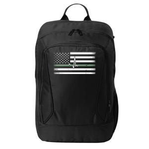 US Military Thin Line Flag City Backpack