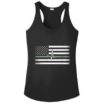 US Military Thin Line Flag Ladies PosiCharge Competitor Racerback Tank