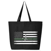US Military Thin Line Flag 25L Jumbo Tote