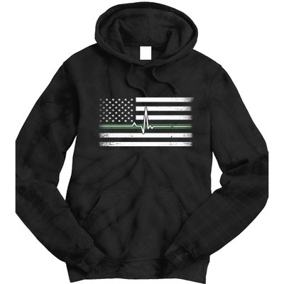 US Military Thin Line Flag Tie Dye Hoodie