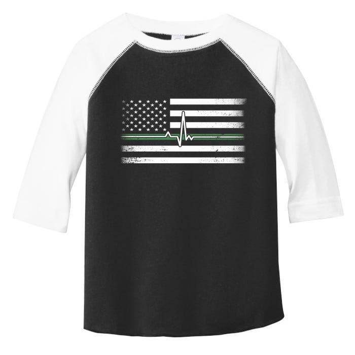 US Military Thin Line Flag Toddler Fine Jersey T-Shirt