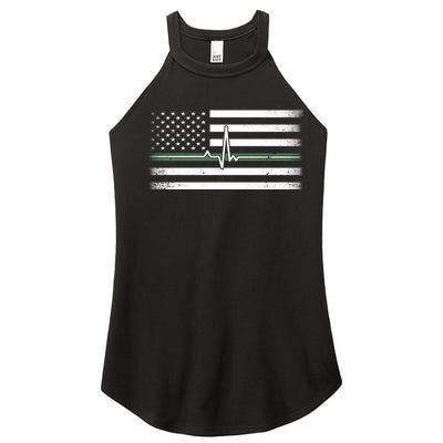 US Military Thin Line Flag Women’s Perfect Tri Rocker Tank