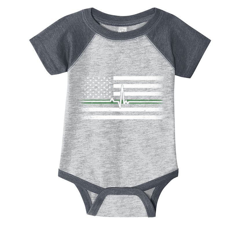 US Military Thin Line Flag Infant Baby Jersey Bodysuit