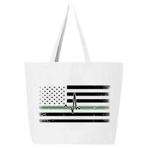 US Military Thin Line Flag 25L Jumbo Tote