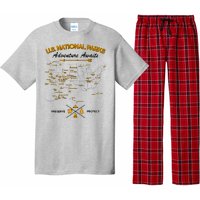 US National Parks Map Adventure Awaits Pajama Set