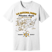 US National Parks Map Adventure Awaits Premium T-Shirt