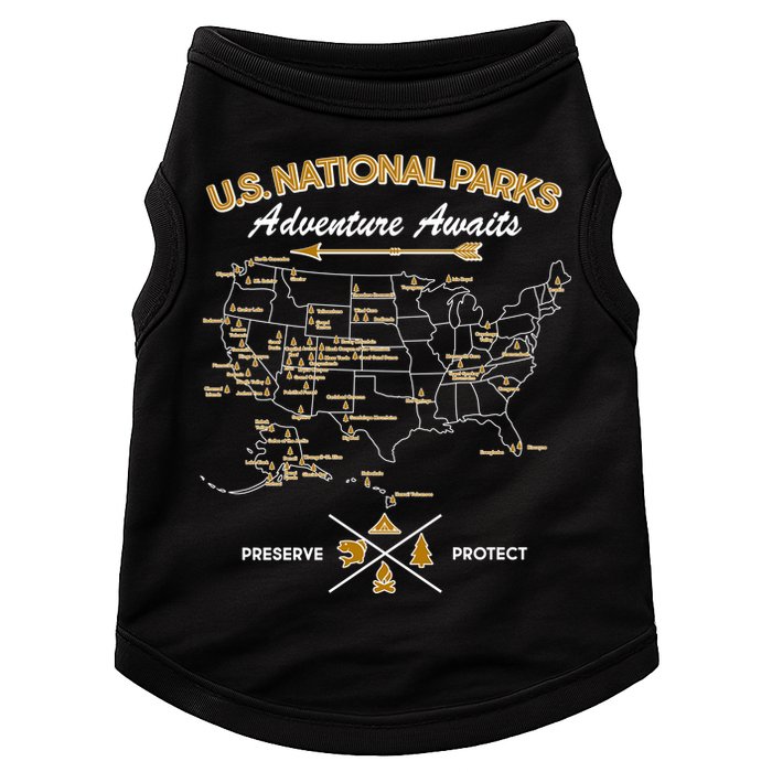 US National Parks Map Adventure Awaits Doggie Tank
