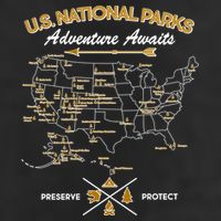 US National Parks Map Adventure Awaits Adult Drive Performance Visor